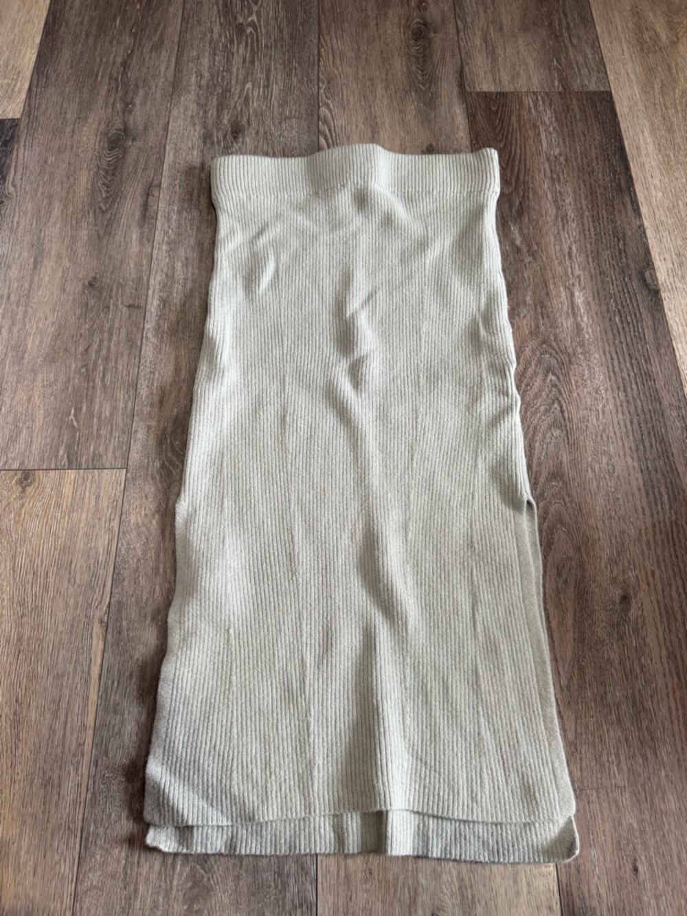 Abercrombie & Fitch Light Sage Ribbed Knit Skirt